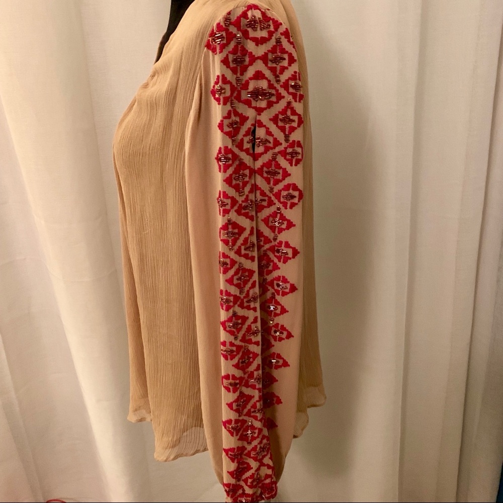Detailed Long sleeve blouse